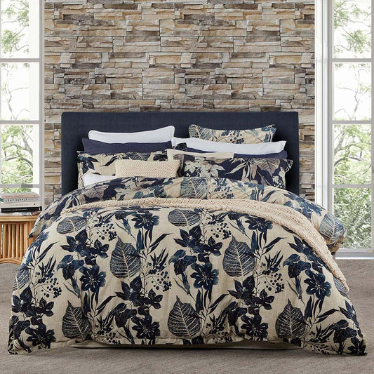 Allambie Indigo Quilt Cover Set By Private Collection