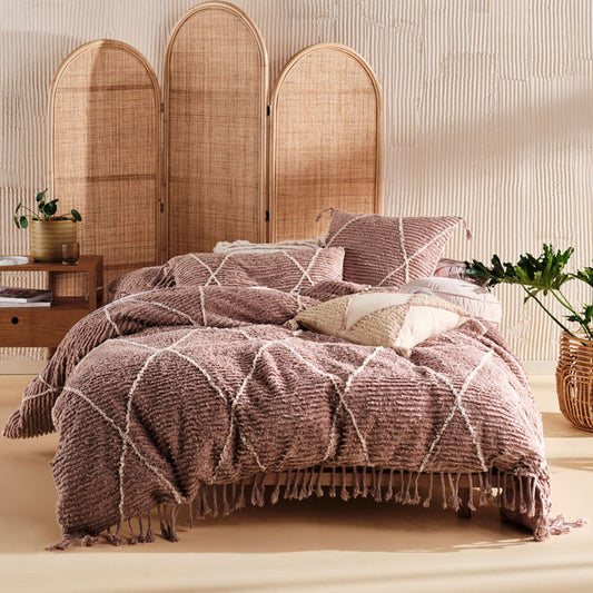 Asha Dusk Quilt Cover Set by Linen House