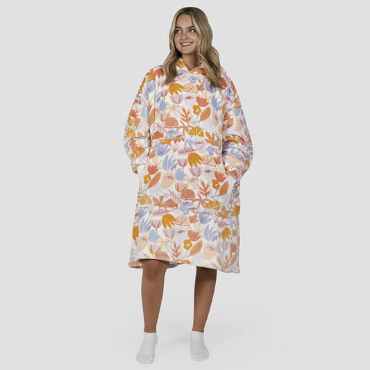 Hoodet Hooded Blanket Flower Power by Bambury