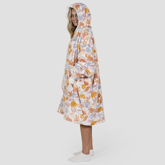 Hoodet Hooded Blanket Flower Power by Bambury