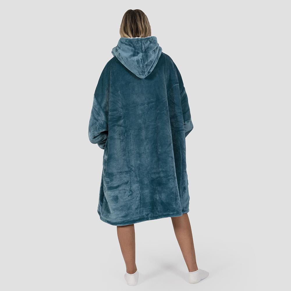 Hoodet Hooded Blanket Teal by Bambury