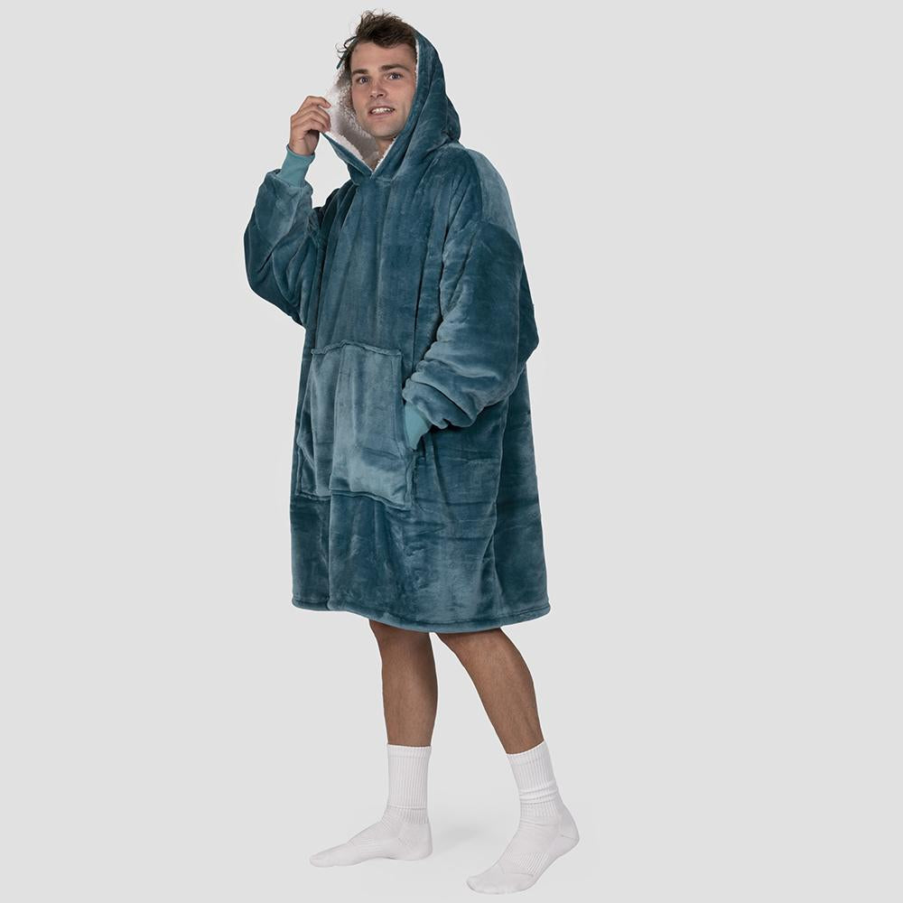 Hoodet Hooded Blanket Teal by Bambury