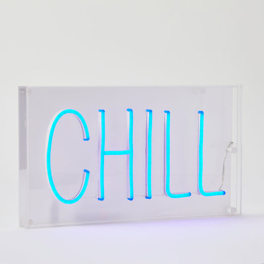 Chilled LED Neon Light Box by Pilbeam Living