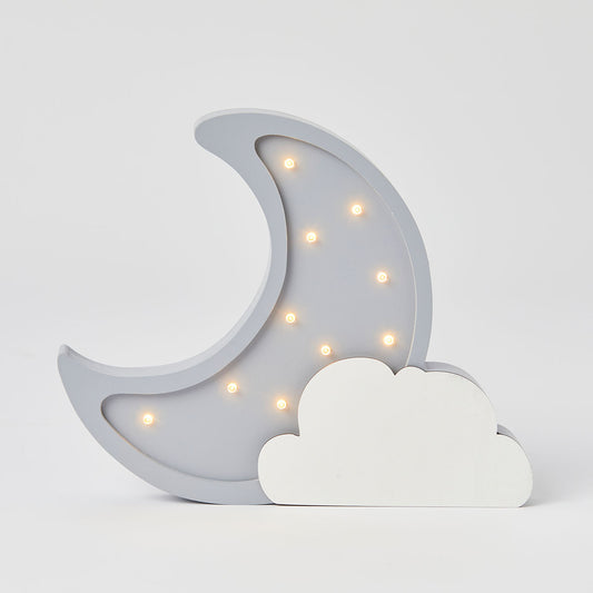 Moon Grey Wooden Light by Pilbeam Living