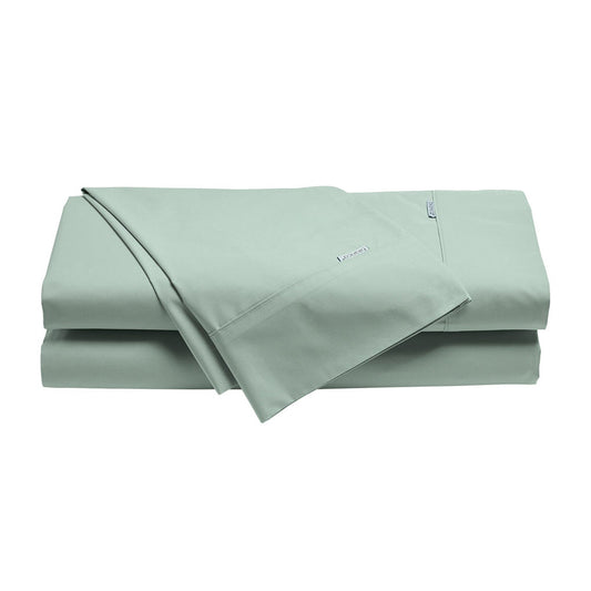 Heston 300 Thread Count Cotton Percale Sheet Set Sage by Bianca