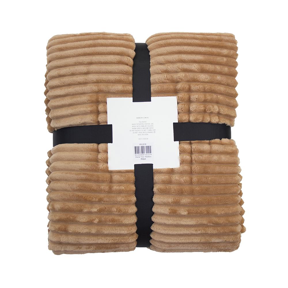 Channel Throw 130x150cm Bisque by Bambury