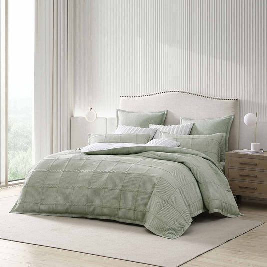 Bradshaw Green Quilt Cover Set by Private Collection