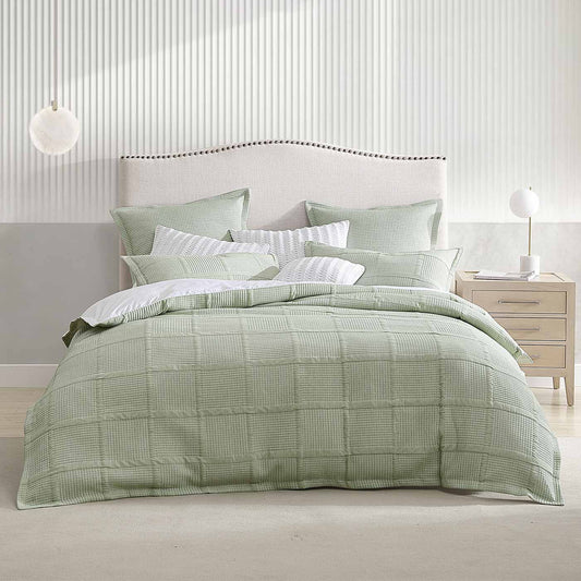 Bradshaw Green Quilt Cover Set by Private Collection