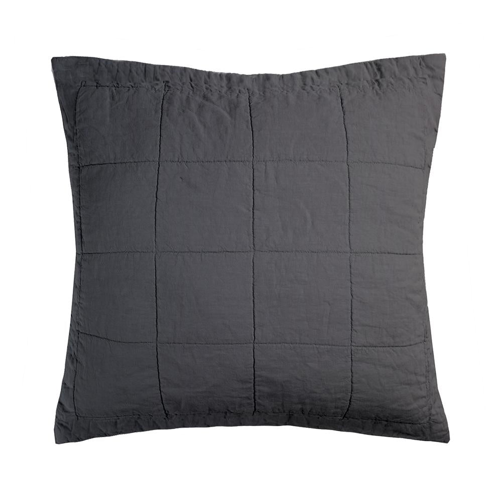 Black linen euro hotsell shams