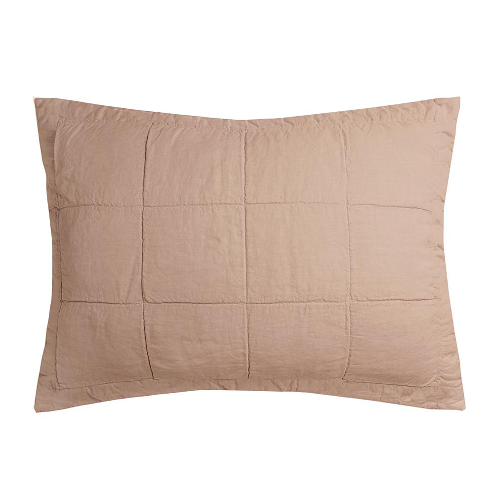 Standard Linen Quilted Pillow Sham