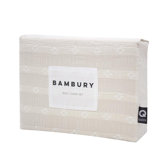 Carey Quilt Cover Set Ivory by Bambury