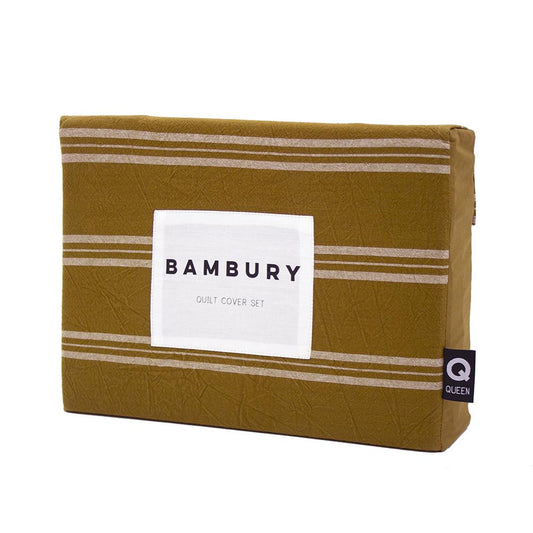 Jasper Quilt Cover Set Tobacco by Bambury