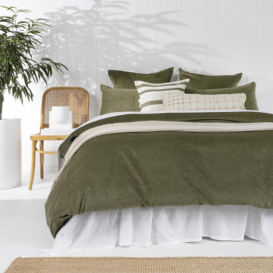 Sloane Quilt Cover Set Olive by Bambury