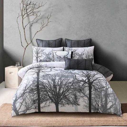 Bianca Buck Quilt Cover Set Grey