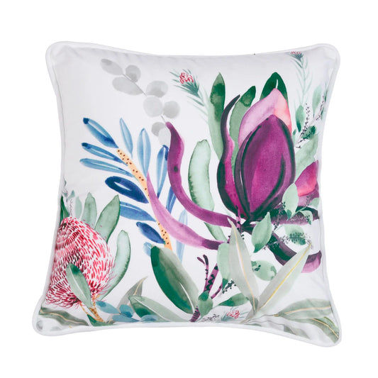 Bianca Protea Velvet Square Cushion