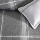 Cannon Charcoal Quilt Cover Set by Private Collection