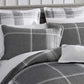 Cannon Charcoal European Pillowcase by Private Collection