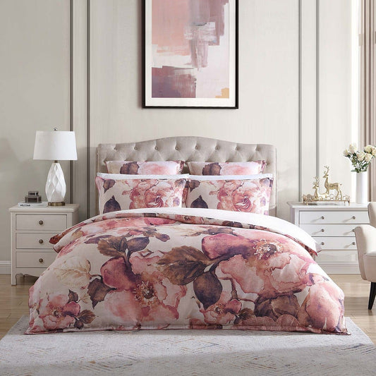 Camille Blush Quilt Cover Set by Private Collection
