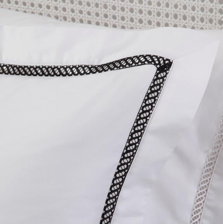 Chiara Black European Pillowcase by Davinci