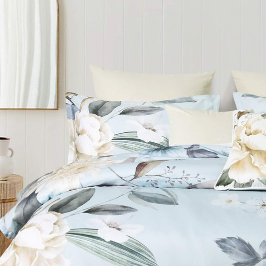 Azura Blue Quilt Cover Set by Bianca