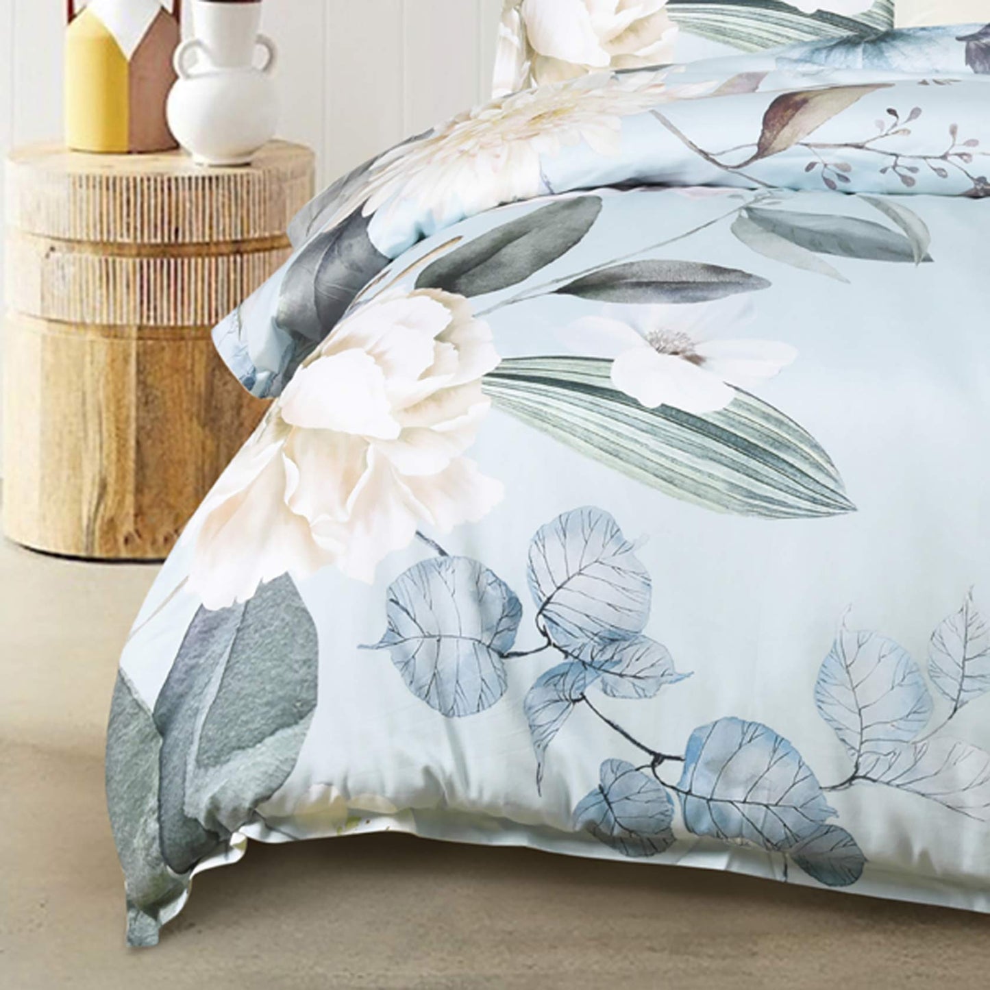 Azura Blue Quilt Cover Set by Bianca