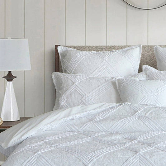 Katara White Quilt Cover Set by Bianca