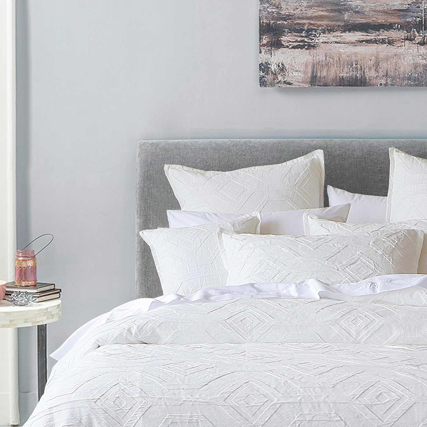 Kora White Quilt Cover Set By Bianca