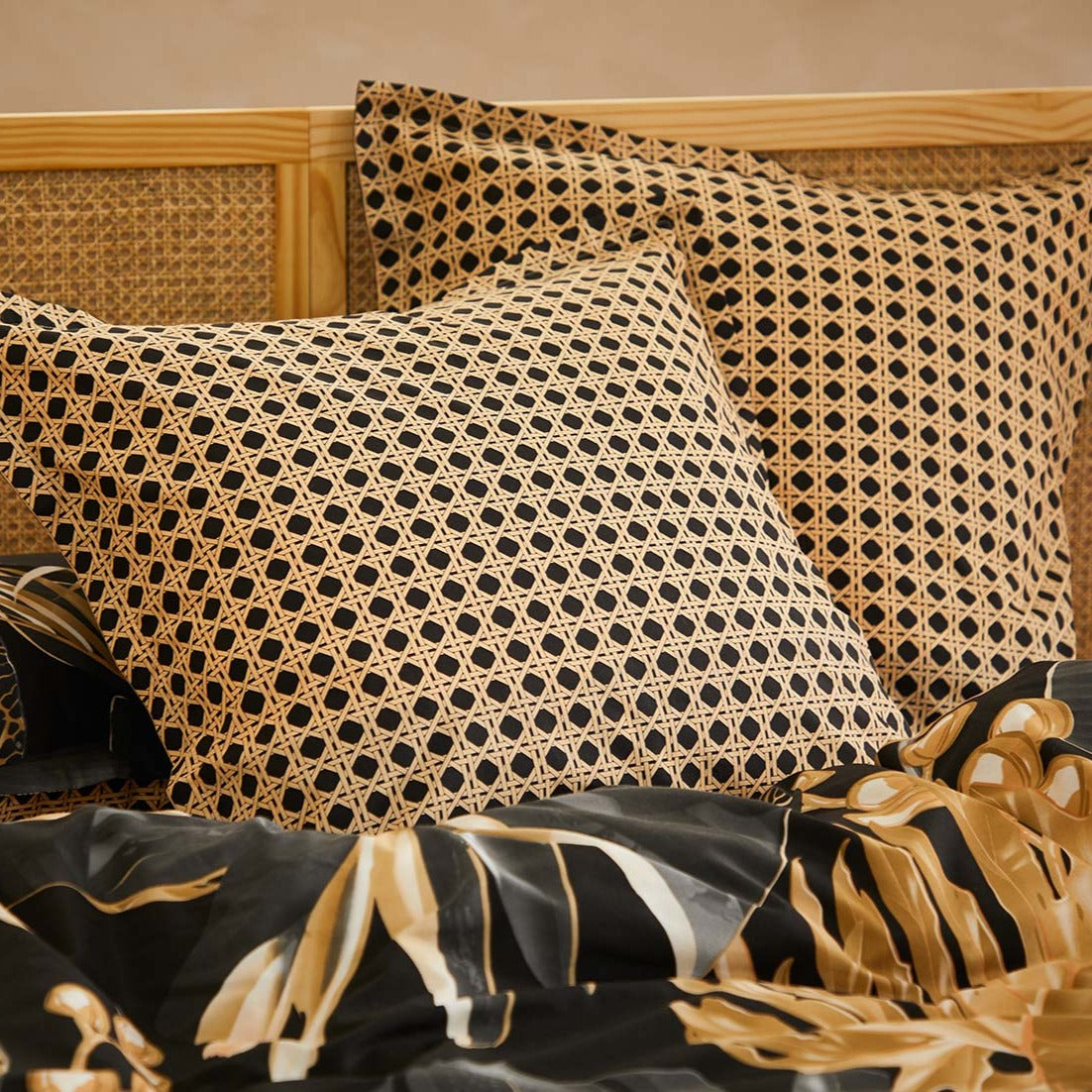 Danton Black European Pillowcase by Logan & Mason