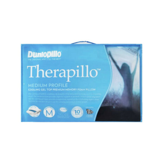 Dunlopillo Therapillo Cooling Gel Top Memory Foam Medium Profile Pillow