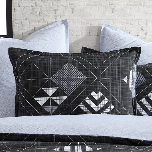 Gibson Black Quilt Cover Set By Logan and Mason