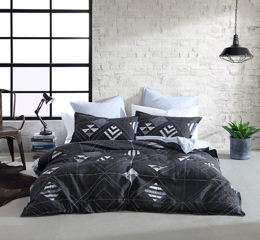 Gibson Black Quilt Cover Set By Logan and Mason