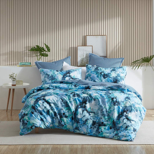 Heather Blue Quilt Cover Set by Logan & Mason