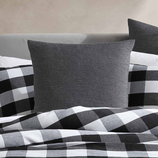 Hogan Slate European Pillowcase by Logan and Mason Platinum