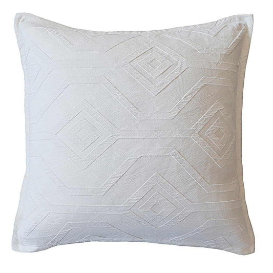 Kora White European Pillowcase By Bianca