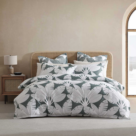 Lagos Olive Quilt Cover Set by Logan and Mason Platinum