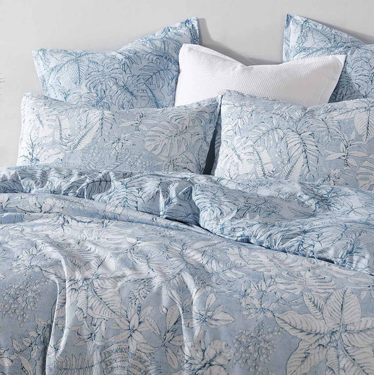 Laka Denim Quilt Cover Set by Logan & Mason