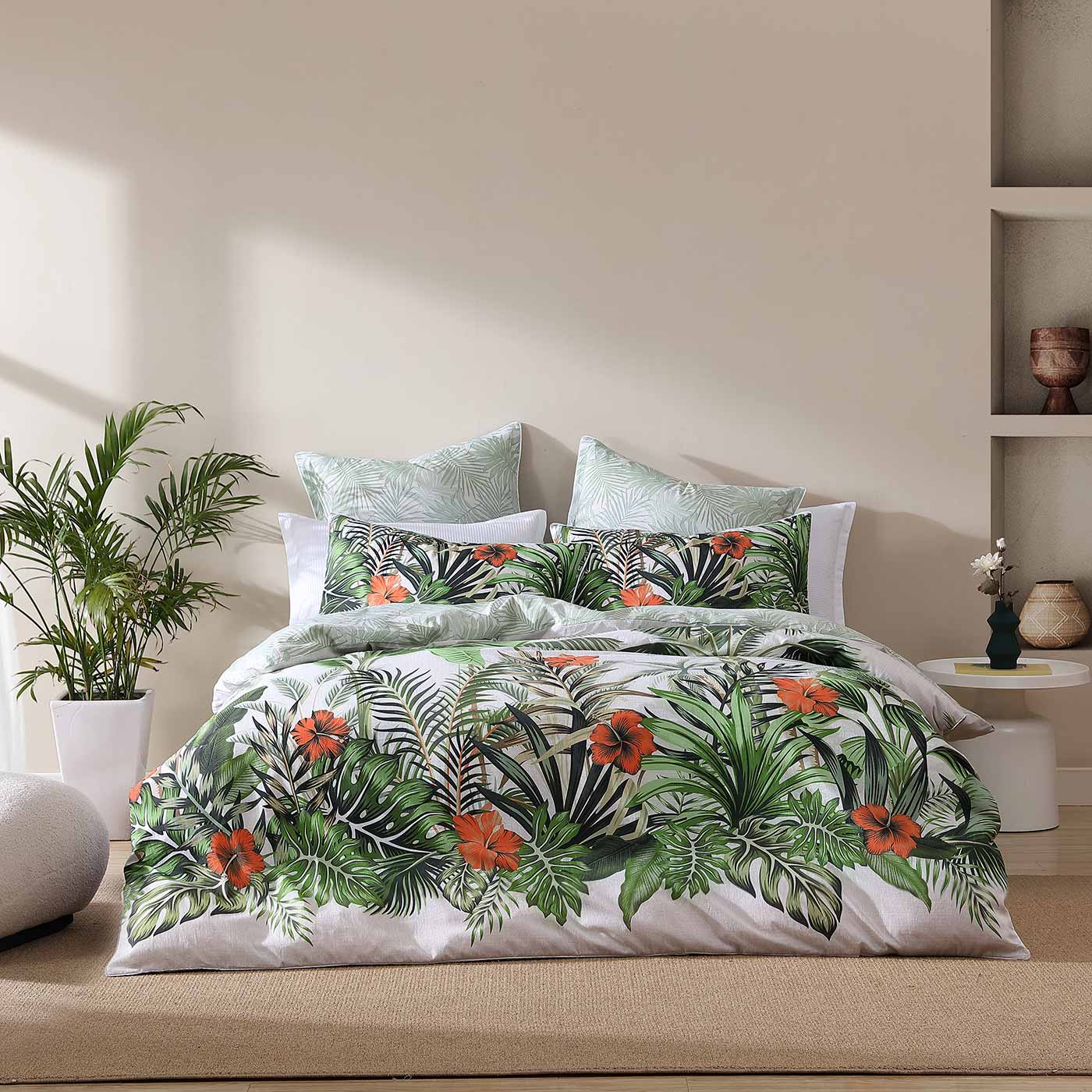 Lanai Palm Quilt Cover Set by Logan & Mason