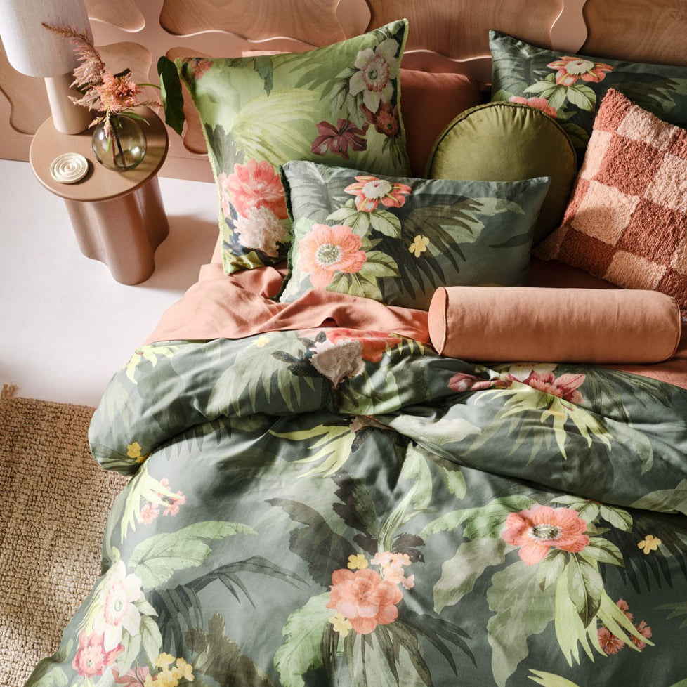 Matira Green Quilt Cover Set by Linen House