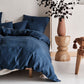 Nimes Linen Quilt Cover Set NAVY by Linen House