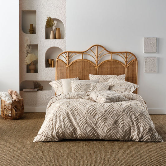 Palm Springs Quilt Cover Set NATURAL by Linen House