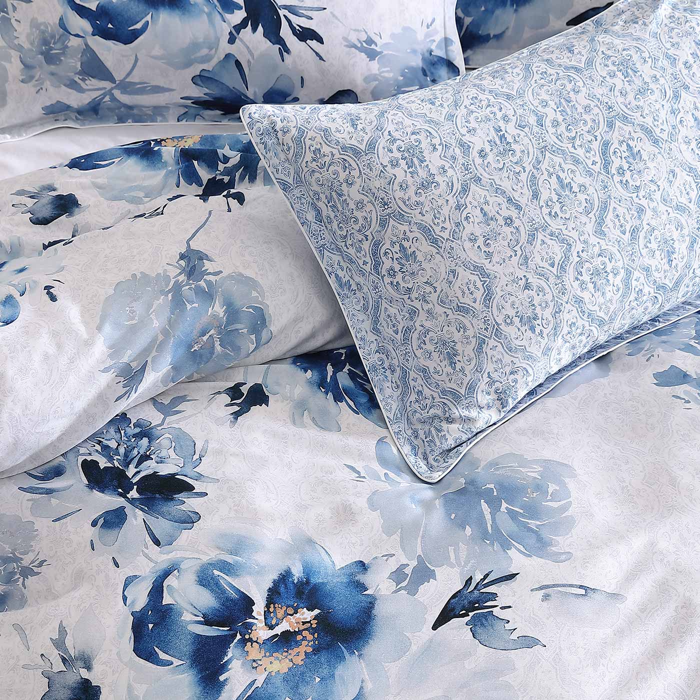 Lilibet Blue Quilt Cover Set by Private Collection