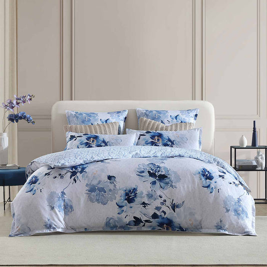 Lilibet Blue Quilt Cover Set by Private Collection