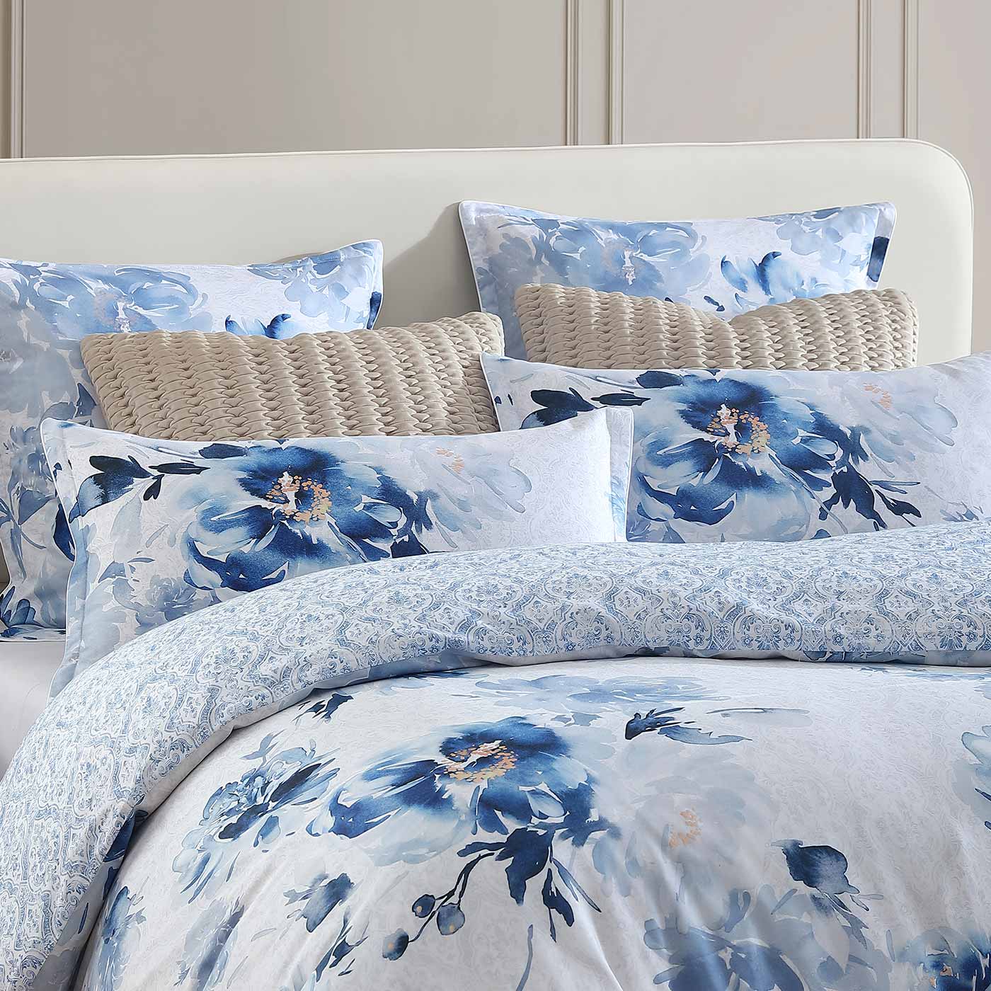 Lilibet Blue Quilt Cover Set by Private Collection
