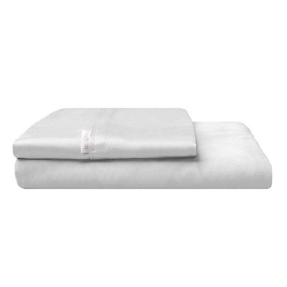 300TC Cotton Percale Fitted Sheet and Pillowcase Combo Silver by Logan and Mason
