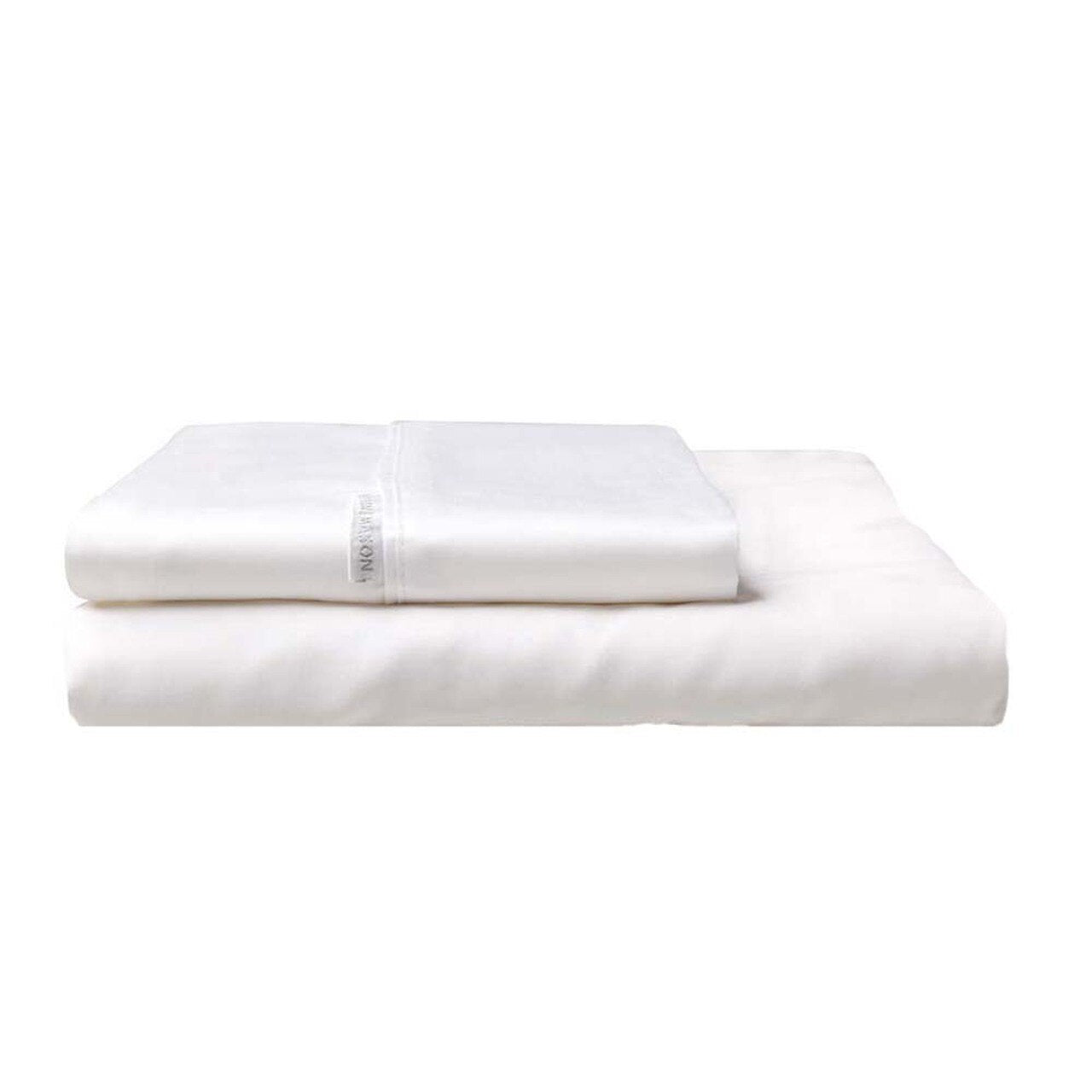 300TC Cotton Percale Fitted Sheet and Pillowcase Combo White by Logan and Mason