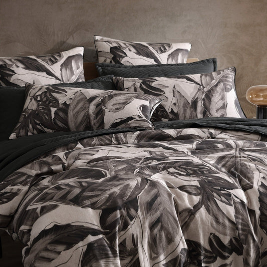 Elio Black Quilt Cover Set by Logan and Mason