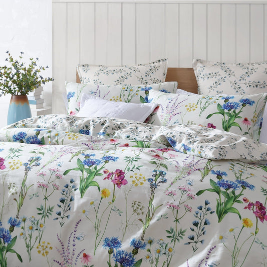Floriana Ivory Quilt Cover Set by Logan and Mason