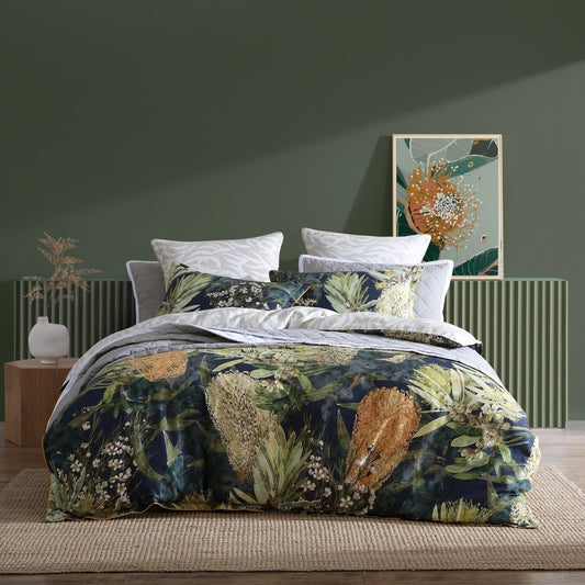 Kiera Green Quilt Cover Set by Logan and Mason