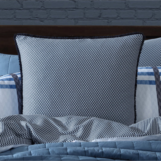 Yarmouth Blue Square Cushion by Logan and Mason