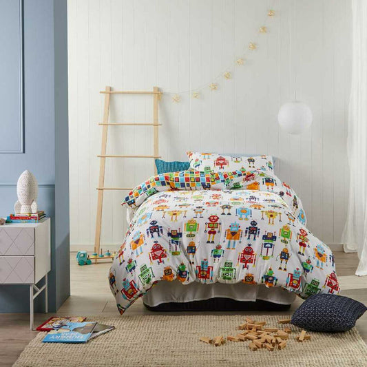 Robots Multi Quilt Cover Set by Logan and Mason Kids